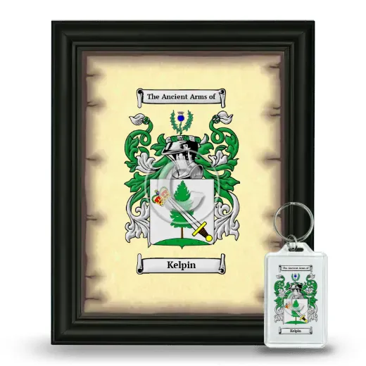 Kelpin Framed Coat of Arms and Keychain - Black