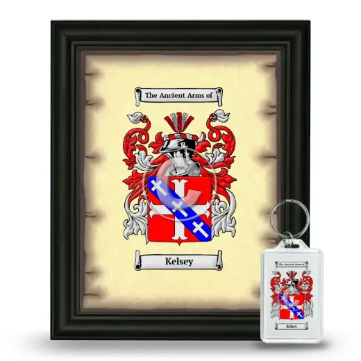 Kelsey Framed Coat of Arms and Keychain - Black