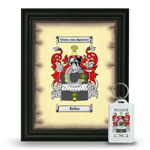 Kelso Framed Coat of Arms and Keychain - Black