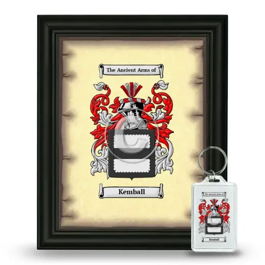 Kemball Framed Coat of Arms and Keychain - Black