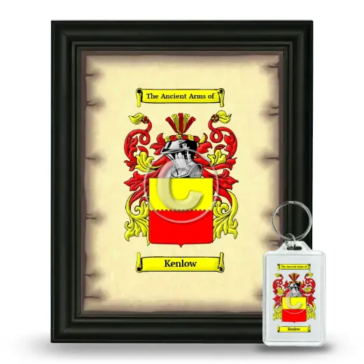 Kenlow Framed Coat of Arms and Keychain - Black