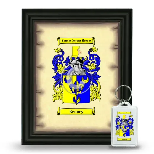Kenney Framed Coat of Arms and Keychain - Black