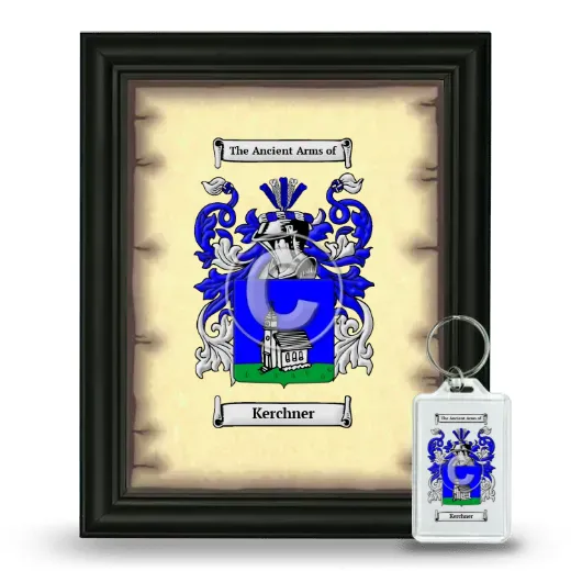 Kerchner Framed Coat of Arms and Keychain - Black