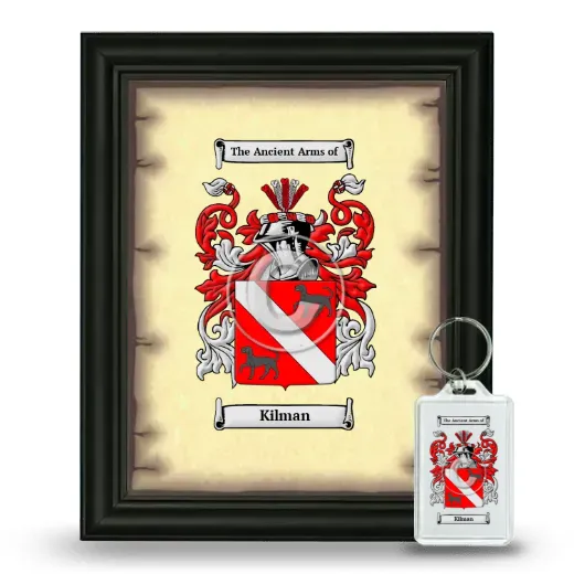 Kilman Framed Coat of Arms and Keychain - Black