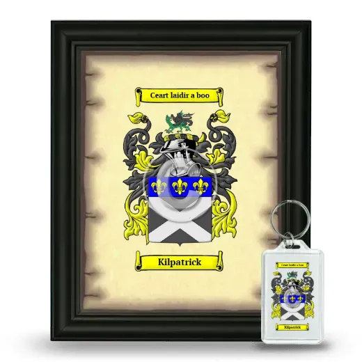 Kilpatrick Framed Coat of Arms and Keychain - Black