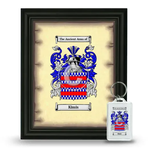 Kimis Framed Coat of Arms and Keychain - Black