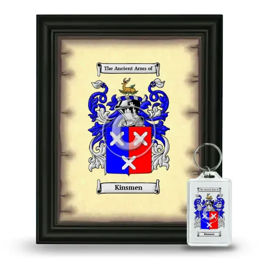 Kinsmen Framed Coat of Arms and Keychain - Black