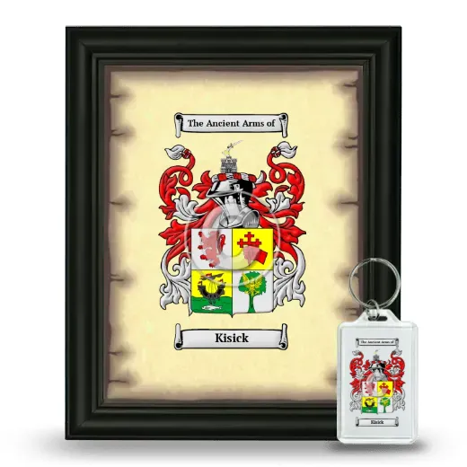Kisick Framed Coat of Arms and Keychain - Black