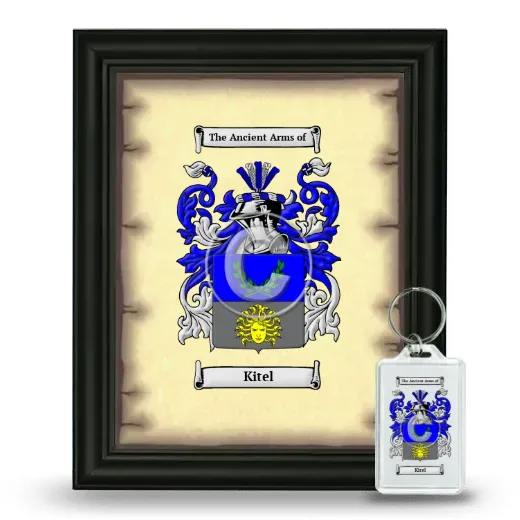 Kitel Framed Coat of Arms and Keychain - Black