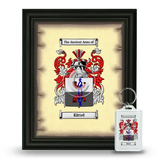 Kittel Framed Coat of Arms and Keychain - Black