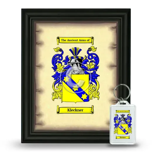 Kleckner Framed Coat of Arms and Keychain - Black