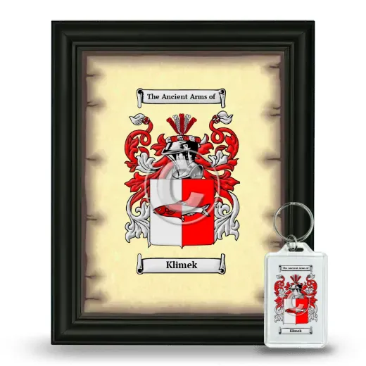 Klimek Framed Coat of Arms and Keychain - Black