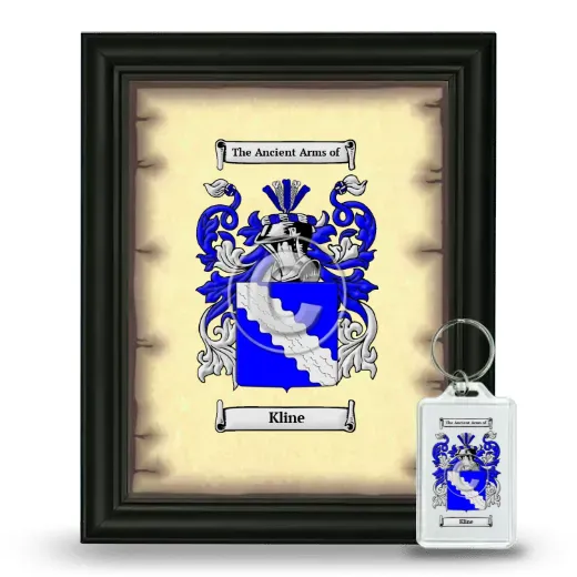 Kline Framed Coat of Arms and Keychain - Black