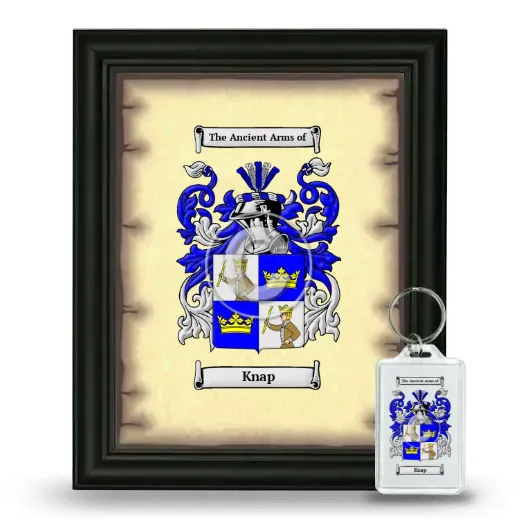 Knap Framed Coat of Arms and Keychain - Black