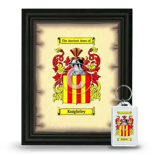 Knightley Framed Coat of Arms and Keychain - Black