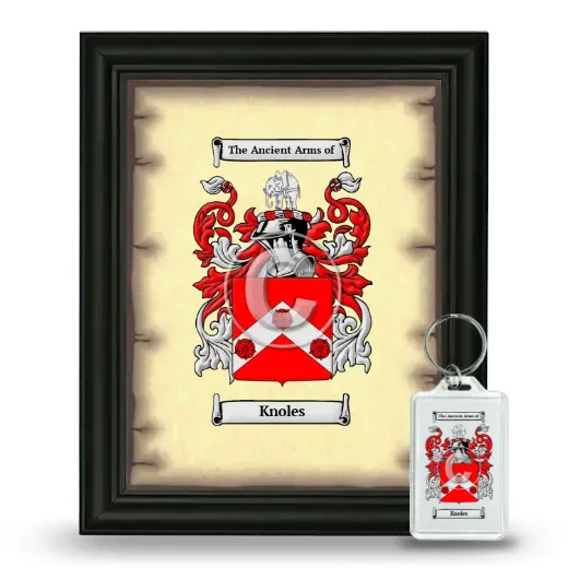 Knoles Framed Coat of Arms and Keychain - Black
