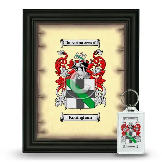 Knuingham Framed Coat of Arms and Keychain - Black
