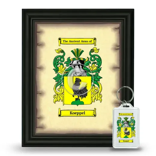 Koeppel Framed Coat of Arms and Keychain - Black