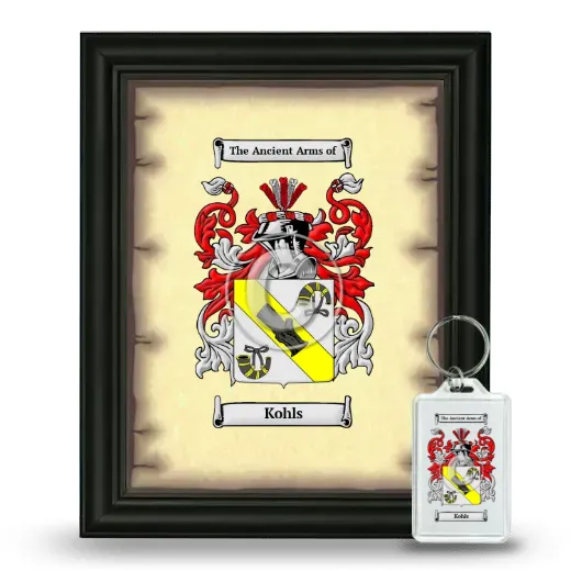 Kohls Framed Coat of Arms and Keychain - Black