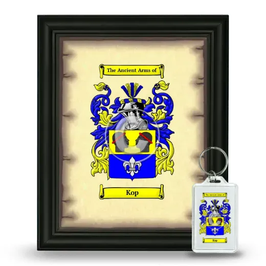 Kop Framed Coat of Arms and Keychain - Black