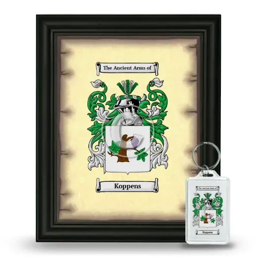 Koppens Framed Coat of Arms and Keychain - Black