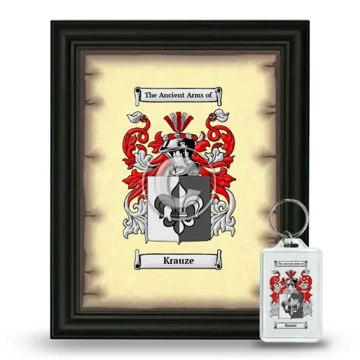 Krauze Framed Coat of Arms and Keychain - Black