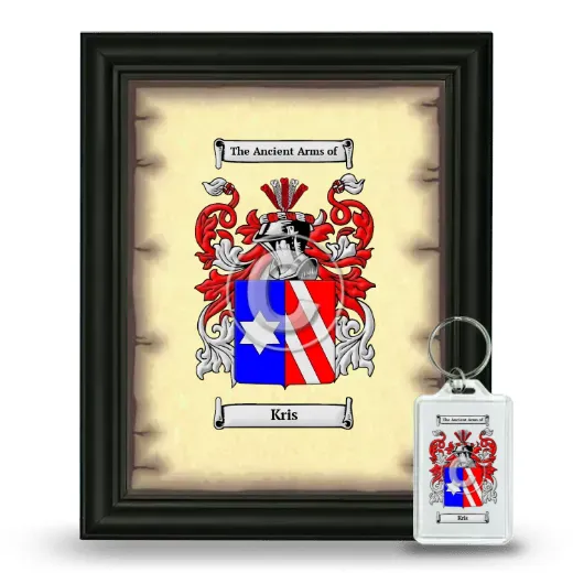 Kris Framed Coat of Arms and Keychain - Black