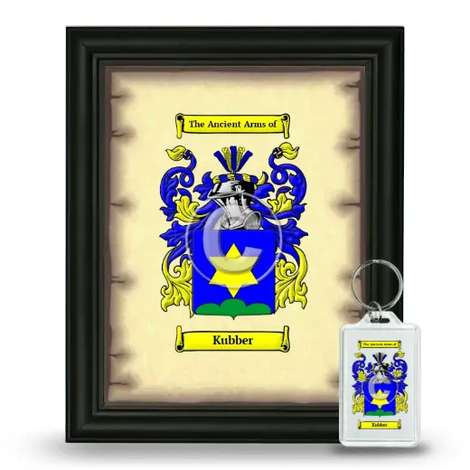 Kubber Framed Coat of Arms and Keychain - Black