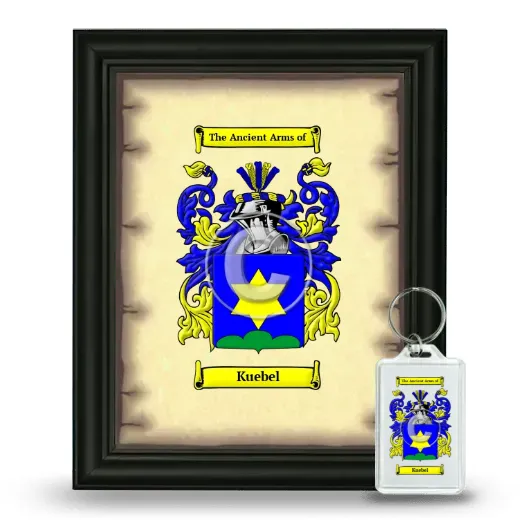 Kuebel Framed Coat of Arms and Keychain - Black