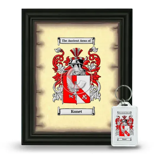 Kunet Framed Coat of Arms and Keychain - Black