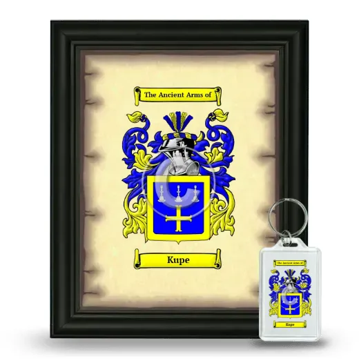 Kupe Framed Coat of Arms and Keychain - Black