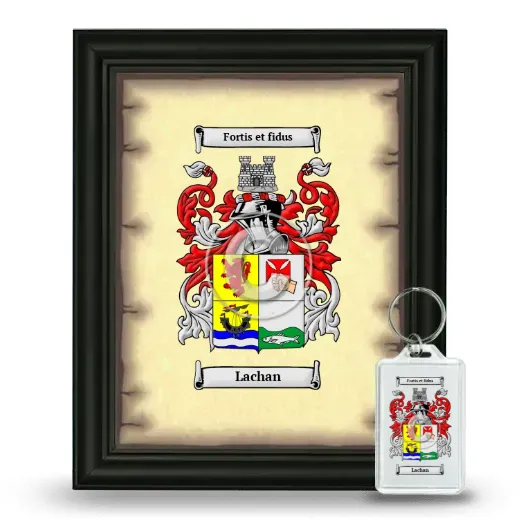 Lachan Framed Coat of Arms and Keychain - Black