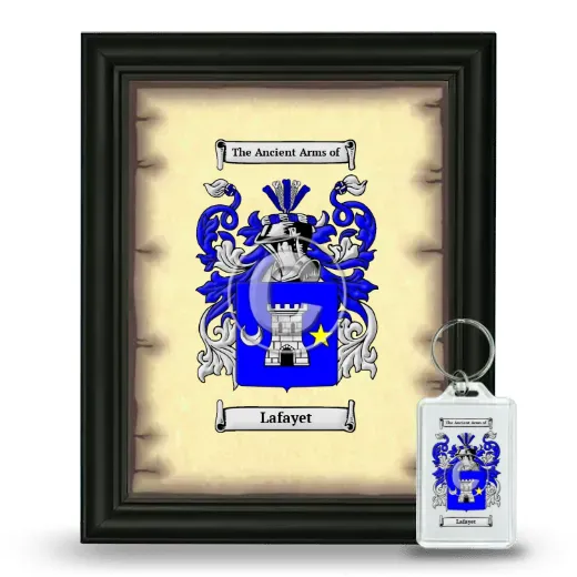 Lafayet Framed Coat of Arms and Keychain - Black