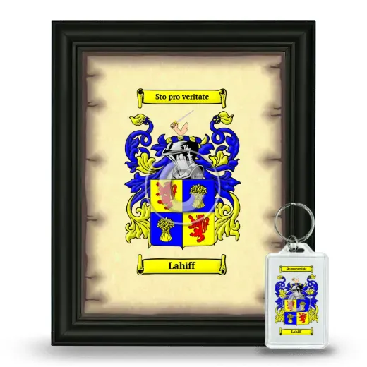 Lahiff Framed Coat of Arms and Keychain - Black