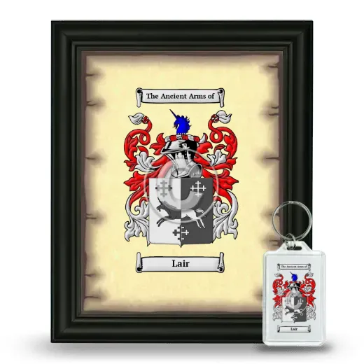 Lair Framed Coat of Arms and Keychain - Black