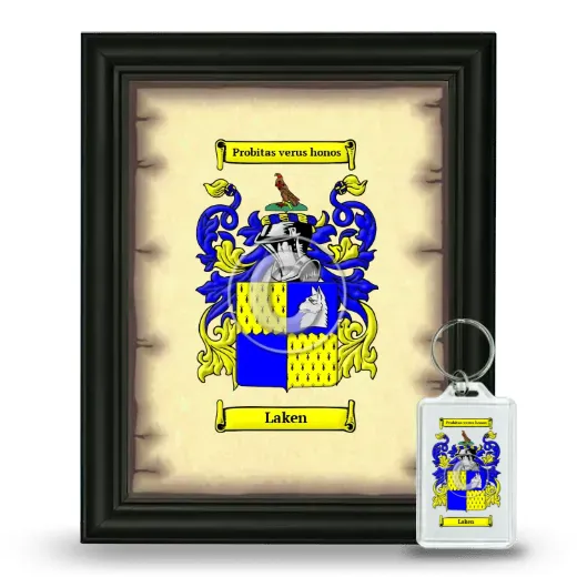 Laken Framed Coat of Arms and Keychain - Black