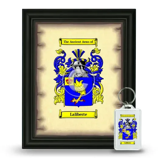 Laliberte Framed Coat of Arms and Keychain - Black