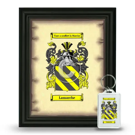 Lamarche Framed Coat of Arms and Keychain - Black
