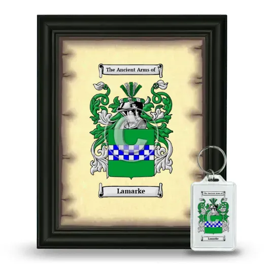 Lamarke Framed Coat of Arms and Keychain - Black