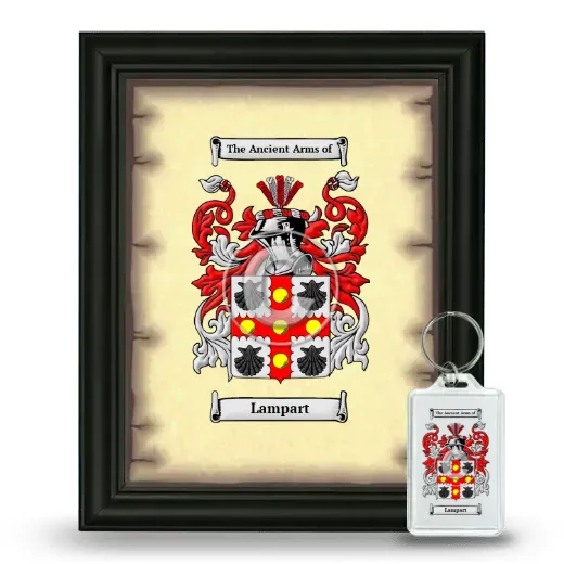 Lampart Framed Coat of Arms and Keychain - Black