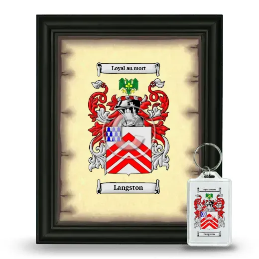 Langston Framed Coat of Arms and Keychain - Black