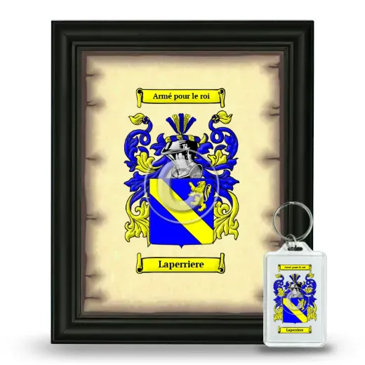 Laperriere Framed Coat of Arms and Keychain - Black