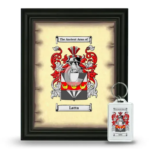 Latta Framed Coat of Arms and Keychain - Black