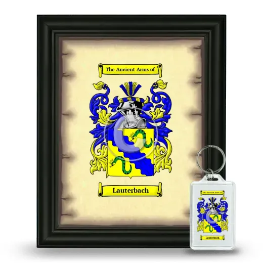 Lauterbach Framed Coat of Arms and Keychain - Black