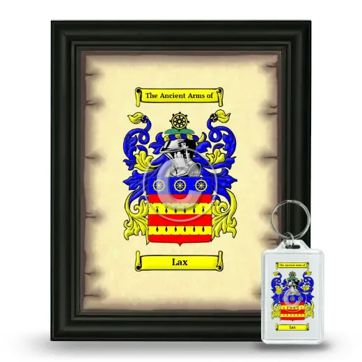 Lax Framed Coat of Arms and Keychain - Black