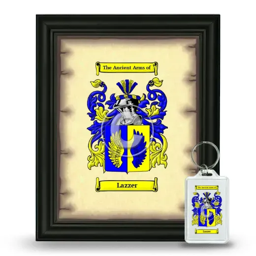 Lazzer Framed Coat of Arms and Keychain - Black