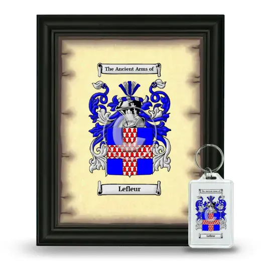 Lefleur Framed Coat of Arms and Keychain - Black