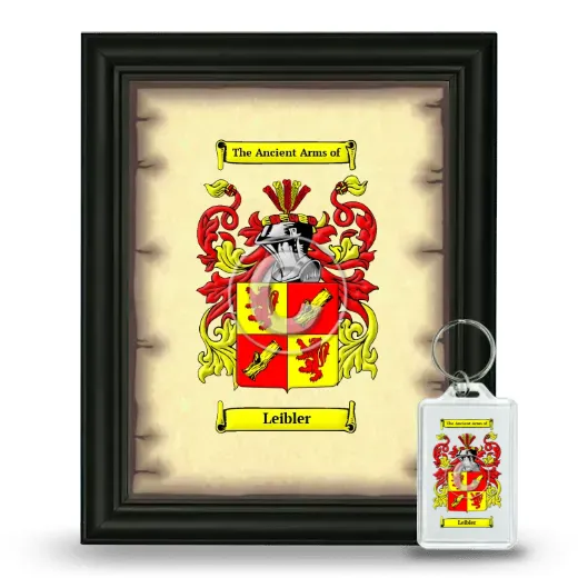 Leibler Framed Coat of Arms and Keychain - Black