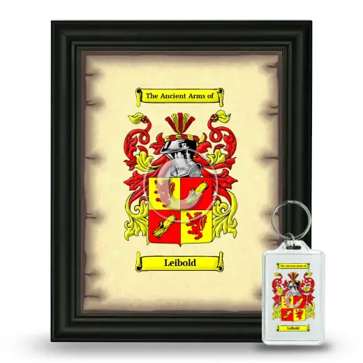 Leibold Framed Coat of Arms and Keychain - Black