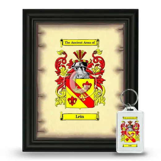 Lein Framed Coat of Arms and Keychain - Black